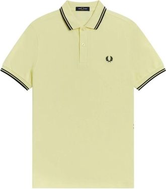 Fred Perry Slim Fit Twin Tipped Polo - Heren - Polos - Geel - XL - Katoen - Tops