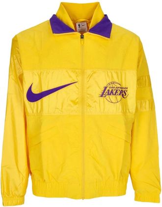 Nike NBA Courtside Lichtgewicht Jas - Heren - Trainingsjackets - Geel - L - Katoen - Fitness