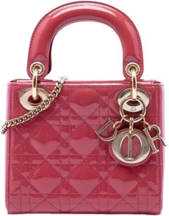 Dior Pre-owned Lady Handbag - Dames - Vintage Handtas - Rood - ONE Size - Leer - Vintage