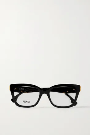 Fendi Occhiali Da Vista In Acetato Con Montatura Quadrata Fendi First - Nero