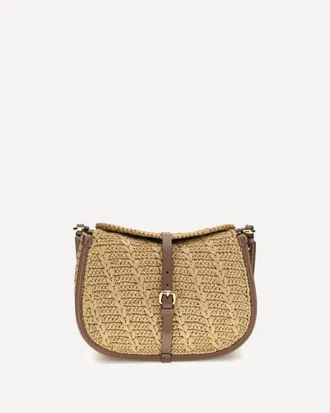 Etro Raffia crochet Pony Shoulder Bag Female UNI