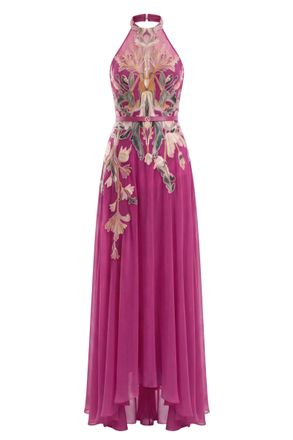Saiid Kobeisy Embroidered Georgette Dress
