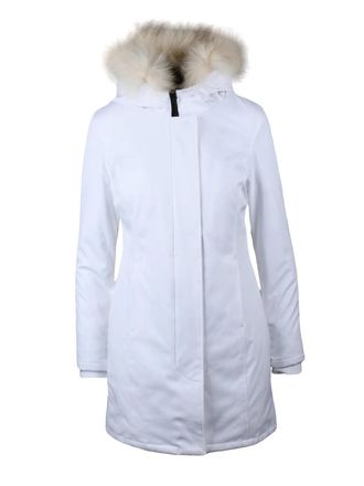 Bomboogie White Fitted Polyester-Blend Parka