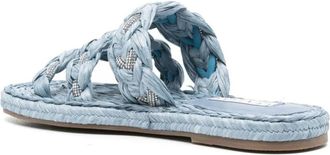 Aquazzura Sandalen - Raffia Coastal Sandal - Gr. 36 (EU) - in Blau - für Damen