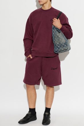 Dsquared2 Sweatshirt With Embroidered Logo, Mens, Burgundy