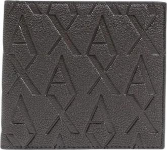 A|X Armani Exchange Polyester Portemonnee met Binnenvakken en Vakjes - Heren - Portefeuilles - Bruin - ONE Size - Polyester - Accessoires