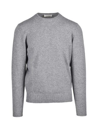 FILIPPO DE LAURENTIIS Crew Neck Wool and Cashmere Sweater with Fine Knit Texture