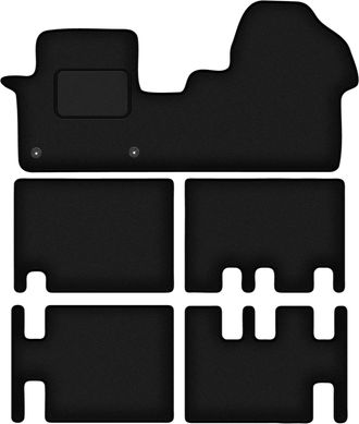 OEM Alfombrillas De Terciopelo Negro Para Citro&euml;n Jumpy Iii De 3 Filas (2018-)