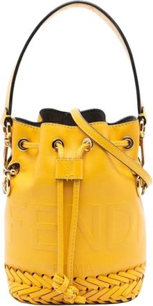 Fendi Bolso Cubo de Piel Pre-owned - Pre-owned - Mujer - Amarillo - ONE SIZE
