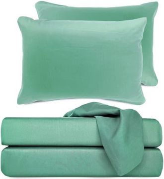 BedVoyage Cooling 100% Viscose Sheet Set - Soft, Breathable Comfort in Seaglass at Nordstrom, Size California King
