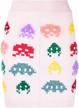 Stella McCartney Gamer Knit Skirt - Dames - Korte rokken - Veelkleurig - S - Katoen - Rokken
