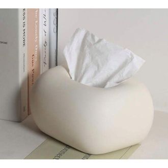 OEM Dispensador De Pa&ntilde;uelos De Cer&aacute;mica Color Blanco Marfil, Elegante Y Pr&aacute;ctico Para Ba&ntilde;o, Sala De Estar Y Pasillo