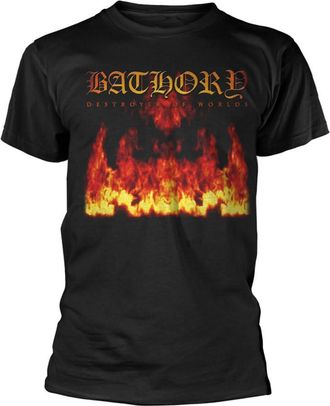 Bathory Destroyer of Worlds T Shirt M Black