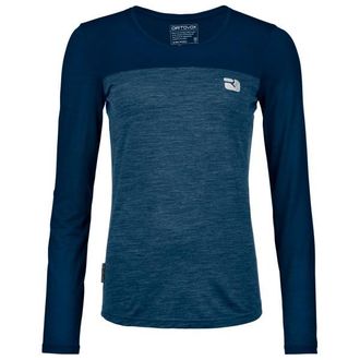 Ortovox 150 Cool Logo L/S Merinoshirt f&uuml;r Damen | blau