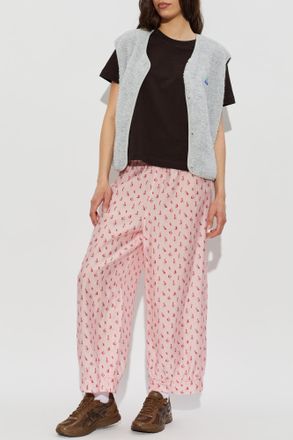 American Vintage Fleece Vest With Logo Patch, Womens, Grey