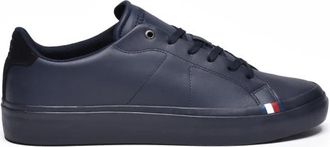 Tommy Hilfiger Thick Vulc Low Premium - Heren - Sneakers - Blauw - 46 EU - Leer - Schoenen