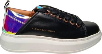 Alexander Smith Casual Leren Sneaker - Dames - Sneakers - Zwart - 36 EU - Schoenen