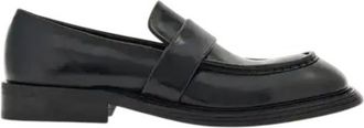 Ferragamo Fidele Wide Toe Leather Loafers, Size 7.5