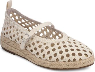 Mia Ela Espadrille Platform Mary Jane in Bone Grosg at Nordstrom, Size 8.5
