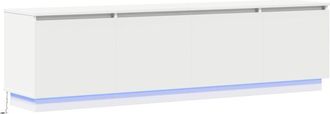 vidaXL Vidaxl - Mueble de tv con led Blanco 180 x 38 x 49 cm