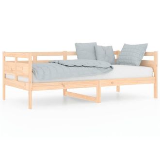 Berkfield Home Day Bed Solid Wood Pine 90x190 cm in Natural