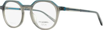 MOREL Mens Oga Kolor Eyeglasses 10174O GB03 Transparent Gray/Blue 50mm