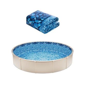 OEM Revestimiento Para Piscina Elevada 549 Cm Redondo Cubierta Para Piscinas Superpuestos Vinilo De Calibre Est&aacute;ndar Altura De Pared 122-137 Cm Dise&ntilde;ado P