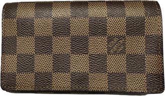 Louis Vuitton Damier Brown Ebene Pvc Leather Wallet (Bi-Fold) (Pre-Owned)