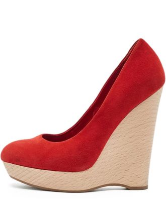 Saint Laurent 150 mm pumps met plateauzool - Rood