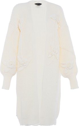 Faina Gebreide jas Dames wolwit