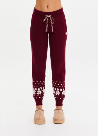 The Upside Le Ski Knit Jogger Pants In Maroon