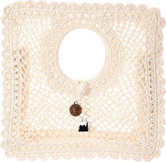 Jacquemus Spiaggia Small Raffia Square Tote