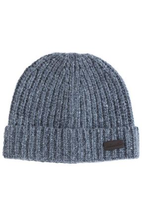 Brooks Brothers Donegal Wool Shaker Rib Beanie in Charcoal at Nordstrom