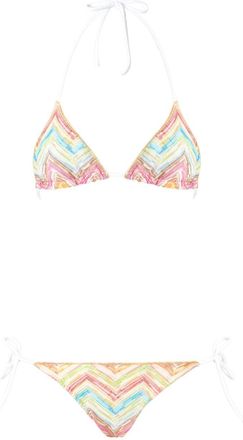 Missoni zigzag-knit bikini set - women - Polyamide/Polyester/Elastane - 42 - White