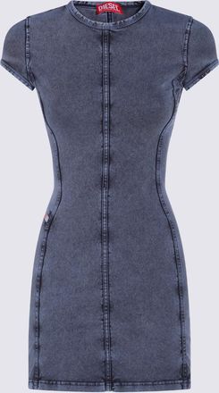 Diesel Dresses Blue And Green-Donna