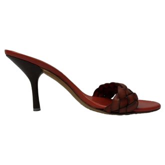 Gucci Gucci Geweven Slippers in Rode Leer