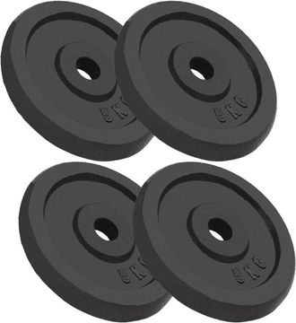 vidaXL Discos De Pesas De Hierro Fundido 4 Uds 4x5 Kg Vidaxl
