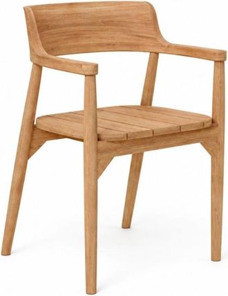 Bazar Bizar Silla de comedor de madera de teca marr&oacute;n 58x52x80 cm