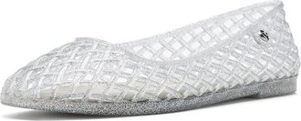 Michael Kors Pixie Jelly Ballet Womens Flat Shoes Silver : 11 M, Synthetic