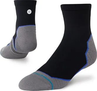 Stance Contrast Seam Light Quarter Socks Black M