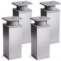 OEM 1 Juego De 4 Patas Para Muebles, Altura: 100 Mm (+100 Mm) Ajustable, Forma Angular: 40 X 40 Mm - Crezuo
