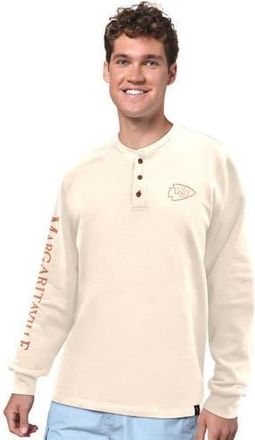 Margaritaville Mens Margaritaville Cream Kansas City Chiefs Five OClock Henley Long Sleeve T-Shirt at Nordstrom, Size Xx-Large
