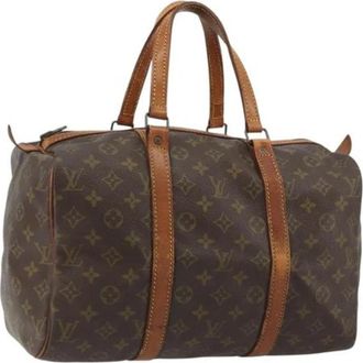 Louis Vuitton Pre-owned Boston Bag - Dames - Vintage Weekendtas - Bruin - ONE Size - Leer - Vintage