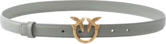 Pinko Love Berry H2 Belt - unisex - Riemen - Grijs - L - Leer - Accessoires