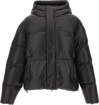 Maison Margiela Numeric Signature Embroidery Down Jacket - Heren - Winterjassen - Zwart - M - Jassen