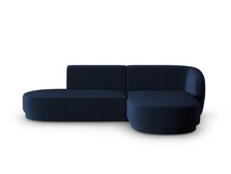 CXL by Christian Lacroix Sof&aacute; esquinero modular derecho 4 plazas de terciopelo azul regio