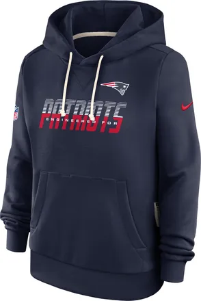 Nike New England Patriots Sideline Standard Issue Nike Womens Dri-FIT NFL Pullover Hoodie in Blue | 03C341S8K-SX8