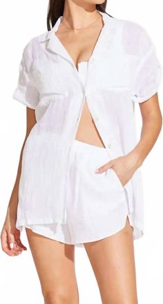 Vitamin A Playa Pocket Blouse In White