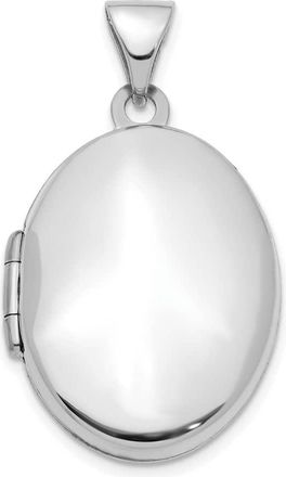 Diamond2Deal 14K White Gold 21mm Oval Locket Pendant Pendant