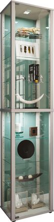 ebuy24 Ebuy24 - Vitrina De Vidrio Vcm De Pie Vitrina De Vidrio Con Vidrio De Seguridad Esg Dimensiones Aprox. Al. 227 X An. 50 X P. 38 Cm Soporte Vitrina De 